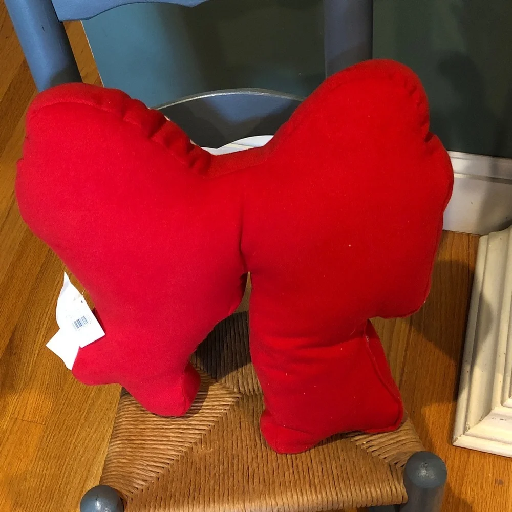 New with tag Celebrate It Red and Pink Bow Holiday Pillow